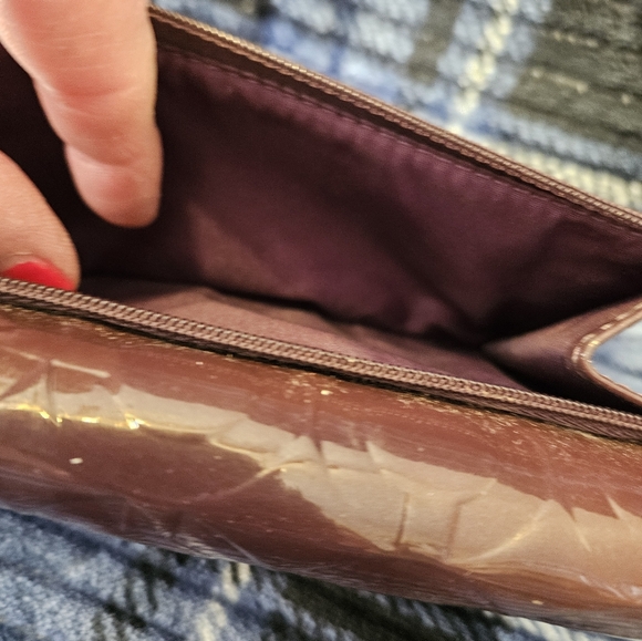 Purple Coach embossed wallet - Picture 3 of 4